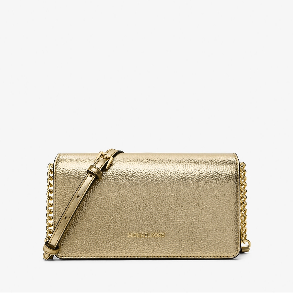 Michael Kors Jet Set Travel Medium Metallic Crossbody Bag Nwt